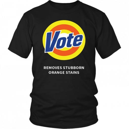 VOTE REMOVES STUBBORN ORANGE STAINS SHIRT