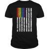 Vingate Rainbow American Flag LGBT tee for pride month 2019 T-Shirt