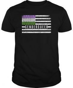 Vingate Rainbow Pride American Flag LGBT Genderqueer T Shirts