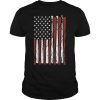 Vintage American Flag Baseball Men Boys Apparel Dad 4th July T-Shirt