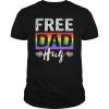 Vintage Free Dad hugs T-Shirt Rainbow Heart LGBT pride Month