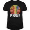Vintage Retro rainbow resist fist graphics pride t shirt