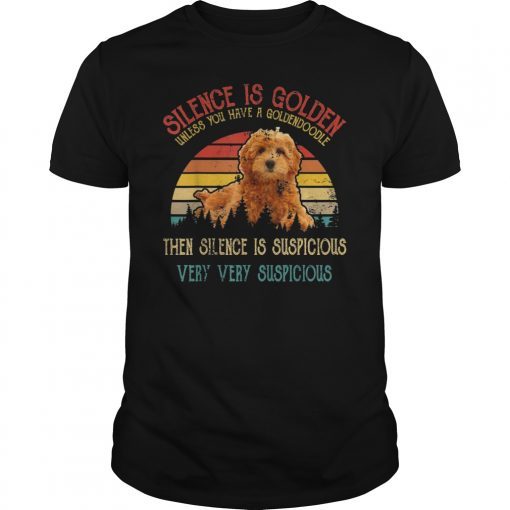 Vintage Silence Is Golden Unless You Have A Goldendoodle T-Shirt