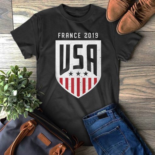Vintage USA Soccer Team Fan - France 2019 Women National T-Shirt