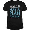 Elizabeth Warren Shirt, Warren 2020 Shirt, She Has a Plan For That, Warren Plan Shirt