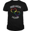 free mom hugs tshirt rainbow heart LGBT pride month V-Neck Tee Shirt