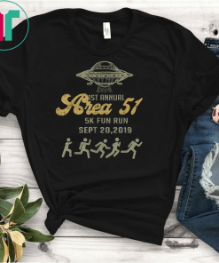 1ST Annual Area 51 5k Fun Run SEPT 20 2019 Tshirt