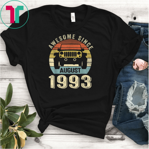 26 Years Old Shirt Funny Awesome Since August 1993 T-Shirt