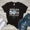 50th Anniversary Apollo 11 Moon Landing 1969 Shirt for NASA fans, Featuring Saturn V Rocket, Gift for Space Explorer