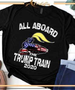 All Aboard the Trump Train 2020 American Flag Unisex T-Shirt