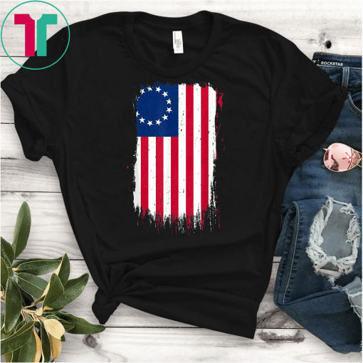 America Betsy Ross Flag 1776 Vintage Distressed T-Shirt Rush Limbaugh T-Shirt