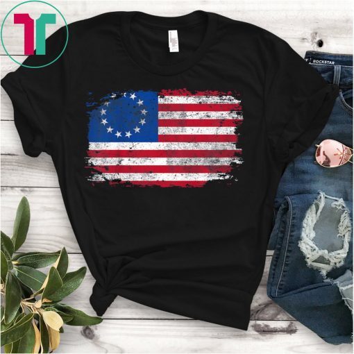 America Betsy Ross Flag 1776 Vintage Gift T-Shirt