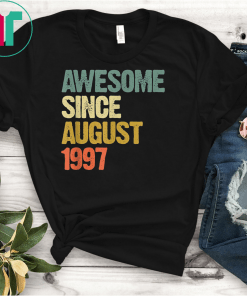 Awesome Since August 1997 22 Years Old 22nd Birthday Gift T-Shirt