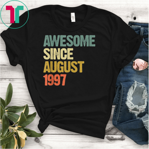 Awesome Since August 1997 22 Years Old 22nd Birthday Gift T-Shirt