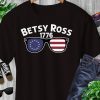 Betsy Ross Flag 1776 God Bless America Vintage T-shirt