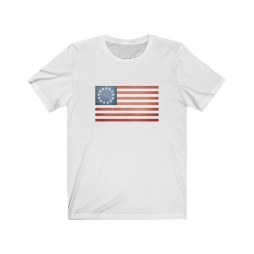 Betsy Ross Flag T Shirt Vintage Distressed American Flag T-Shirt