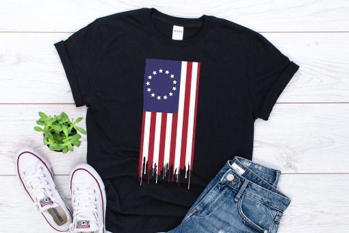 Betsy Ross Flag TShirt Unisex Betsy Ross 1776 Patriotic Tee Shirt Betsy Ross 13 Stars for Protesters Shirt