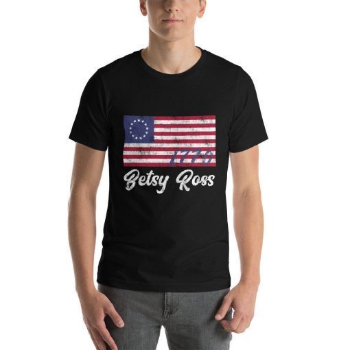 Betsy Ross Flag shirt God Bless America 1776 Vintage Men Women's Shirt Old Glory First American Betsy Ross Flag crop top Unisex T-Shirt