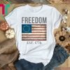 Betsy Ross Patriotic 13 Stars Flag Freedom Est. 1776 4th of July T-Shirt