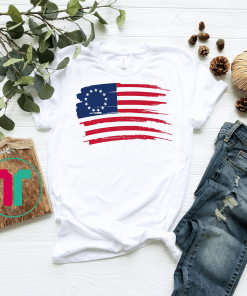 Betsy Ross Shirt 4th Of July American Flag 1776 Vintage Premium T-Shirt Betsy Ross Gift Tee Shirt