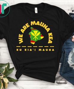 Big Island Kanaka Maoli Flag WE ARE MAUNA KEA Tee Shirts
