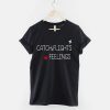 Catch Flights Off Feelings T-shirt, Fashion Slogan, T-ShirtLadies Unisex Crewneck, Heather Gray T-shirt, Short Sleeve Shirt