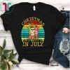 Christmas In July Santa Hawaiian Tee Summer Vacation T-Shirt