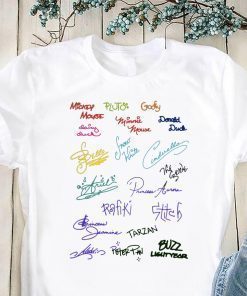 Disney signatures shirt