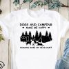 Dog and camping make me happy humans make my head hurt shirt