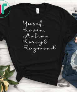 Exonerated 5 name mens Unisex tee shirt