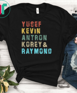 Exonerated 5 name mens tee shirt