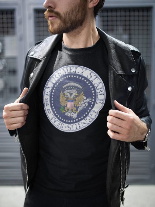 Fake Presidential Seal, Parody Presidential Seal, Anti Trump Shirt, Funny, Extremely Stable Genius, Charles Leazott, 45 is a Puppet