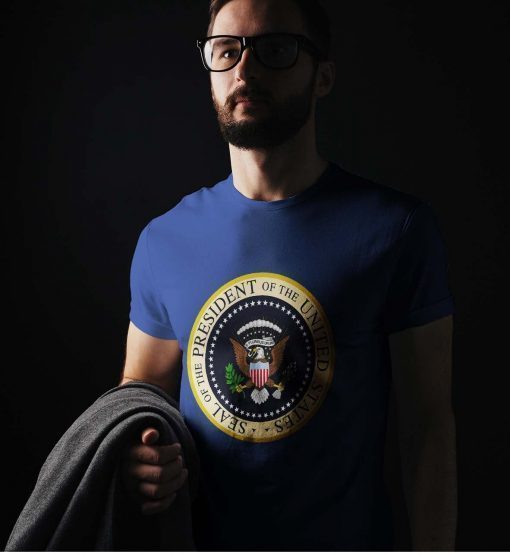 Fake Presidential Seal, Parody Presidential Seal, Anti Trump Shirt, Funny, Extremely Stable Genius, Charles Leazott, 45 is a Puppet