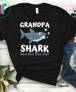 Fathers Day Gift from Wife Kids Baby Grandpa Shark Doo Doo T-Shirts