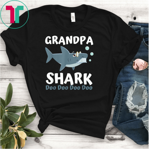 Fathers Day Gift from Wife Kids Baby Grandpa Shark Doo Doo T-Shirts