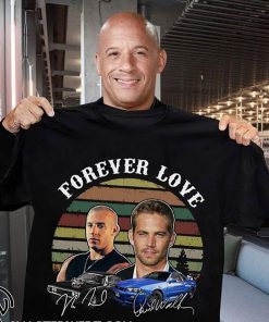 Forever love fast and furious vintage signatures t-shirt