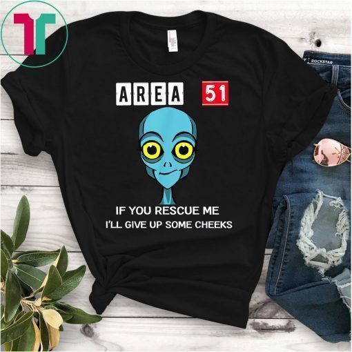 Funny Storm Area 51 blue Alien Extraterrestrial UFO T-Shirt