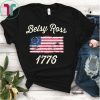 God Bless America Betsy Ross Flag 1776 Fourth of July Cult T-Shirt