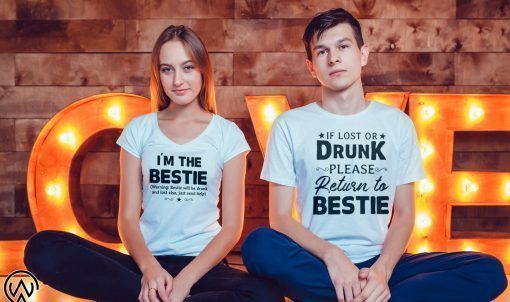 I’m the bestie warning bestie will be drunk shirt