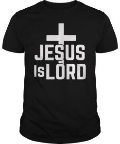 Jesus is Lord Romans 10:9 Christian Cross T-Shirt