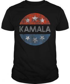 KAMALA HARRIS 2020 T-SHIRT Red White And Blue Vintage Button