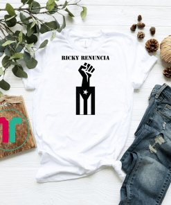 Mens Ricky Renuncia Shirt Bandera Negra Puerto Rico T-Shirts