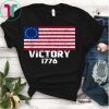 Mens Victory 1776 Patriotic Betsy Ross American USA Flag 13 Stars T-Shirt