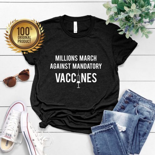Millions March Against Mandatory Vaccines tshirt, Short-Sleeve Unisex T-Shirt