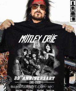 Motley crue 39th anniversary 1981-2020 signatures shirt