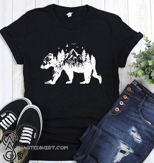 Mountains bear shirt and crew neck sweatshirt