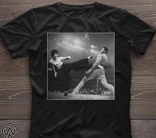 Muhammad ali and bruce lee poster shirt