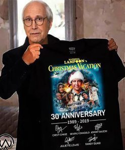 National lampoon’s christmas vacation 30th anniversary 1989-2019 signatures shirt