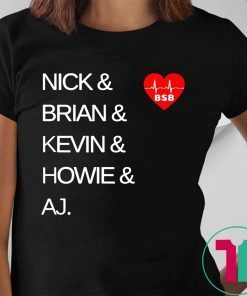 Backstreet Boys We All Love BSB Band Names 90s Music T-Shirt