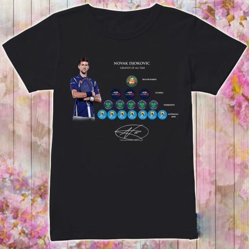 Novak Djokovic 1 Roland Garros 3 Us Open 5 Wimbledon 7 Australian Open Shirt